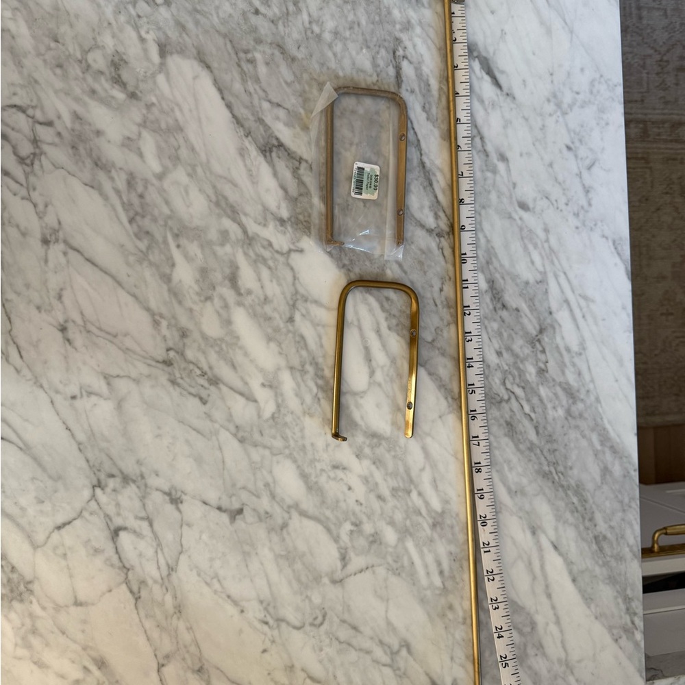 Shoppe by Amber Interiors Brass towel and toilet paper rack